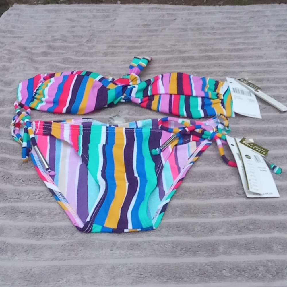 Collection by raisins twist bandeau size small strapless bikini 2012 model NWT